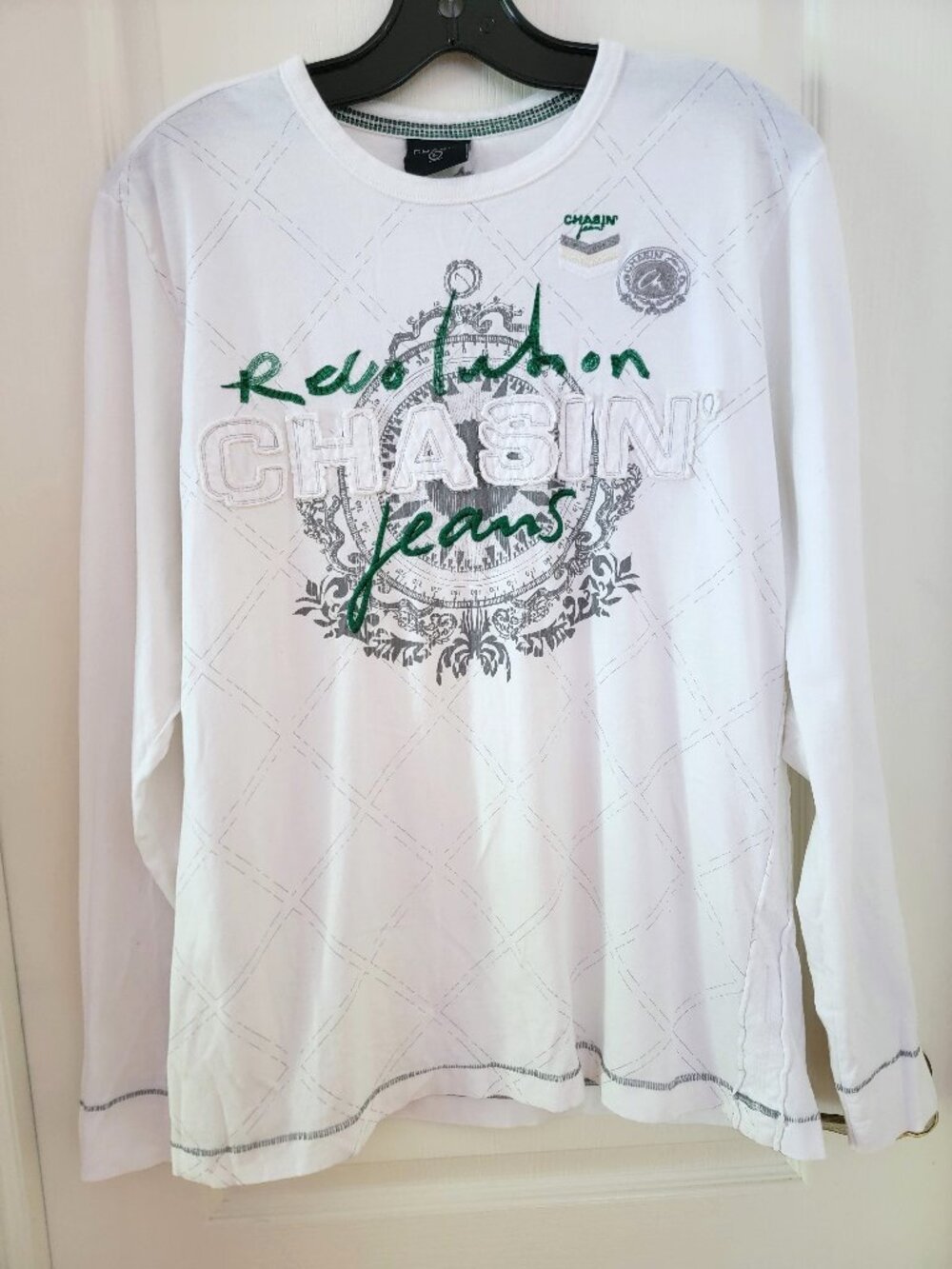 CHASIN WHITE JERSEY TOP